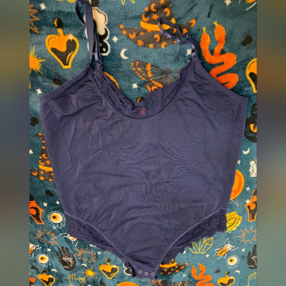Navy Lace Bodysuit